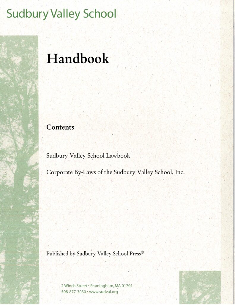 sudbury valley school handbook